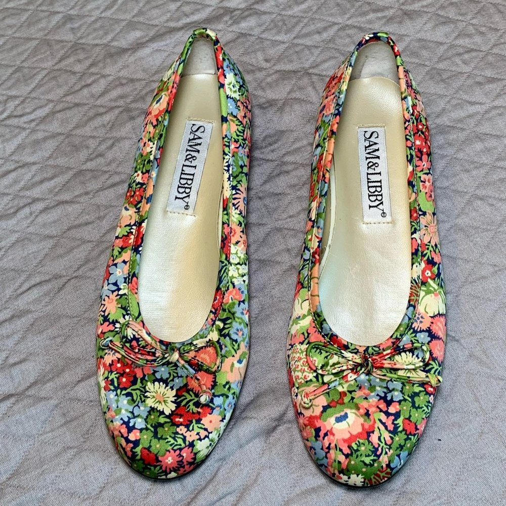 Sam & Libby Floral ballet flats 7.5